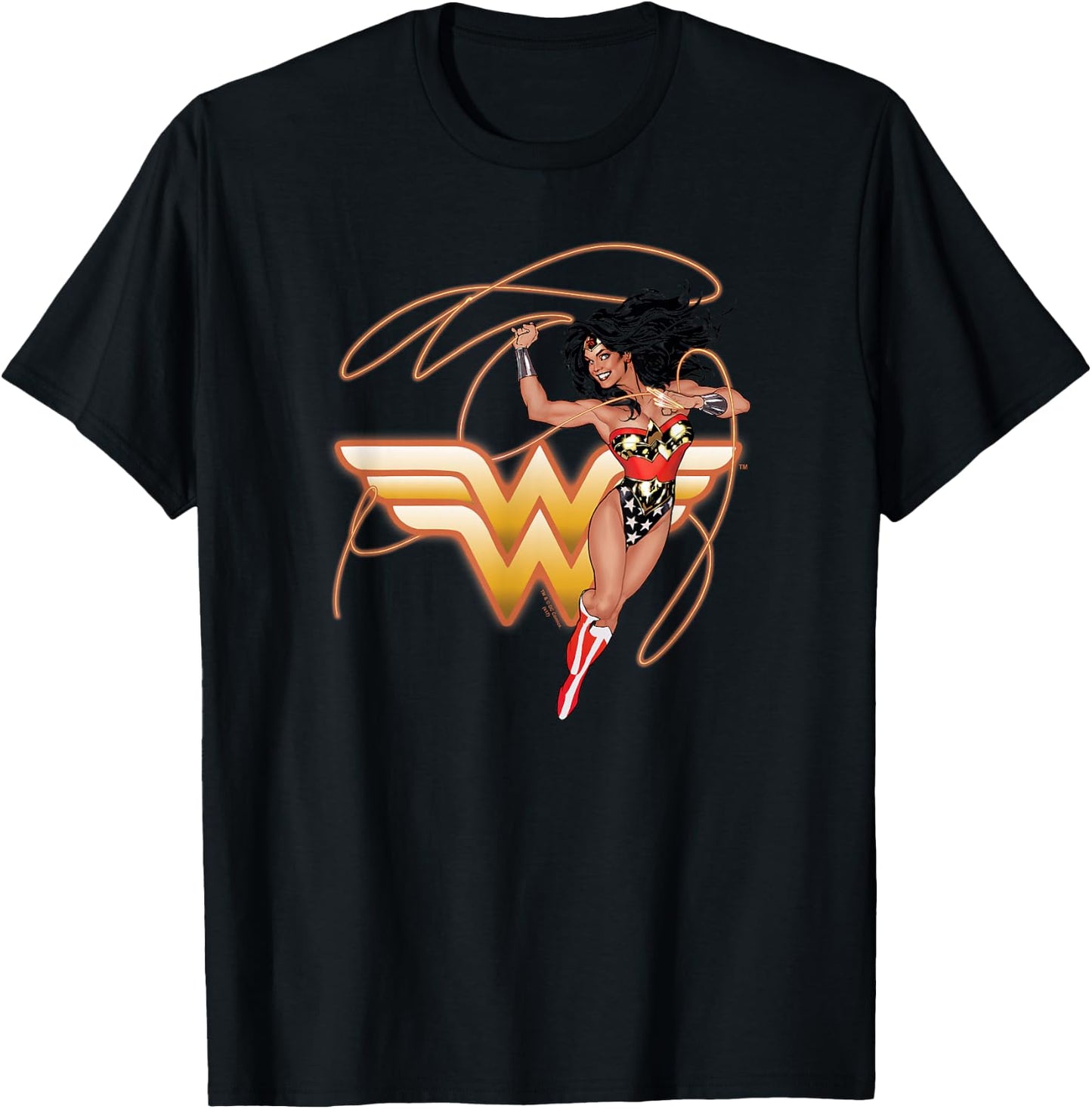 Wonder Woman Glowing Lasso T-Shirt - T-Shirt | Black