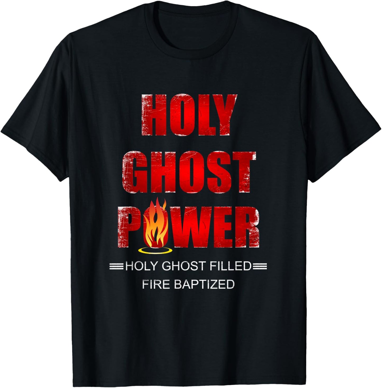 Holy Ghost Power Spirit-Filled Pentecostal Apostolic Gifts T-Shirt - T-Shirt | Black