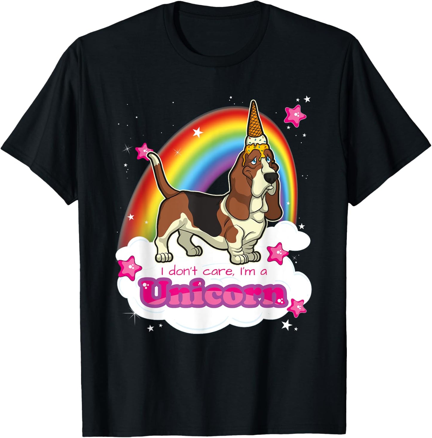 Basset Hound Dog Women Kids T-Shirt - T-Shirt | Black