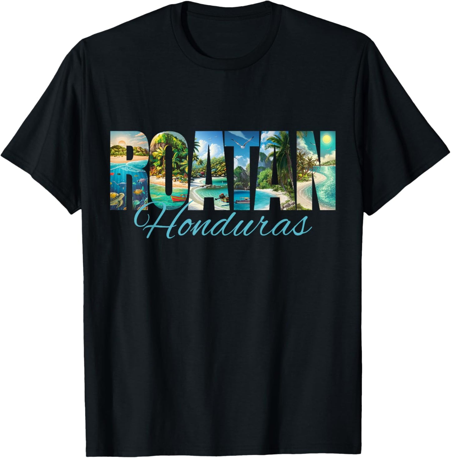 Roatan Honduras T-Shirt - T-Shirt | Black