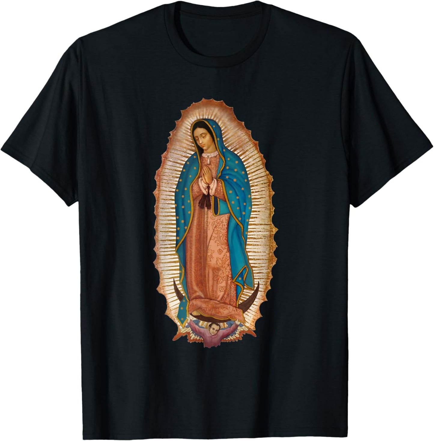 Virgen De Guadalupe Sant Mary Mexico Shirts T-Shirt - T-Shirt | Black