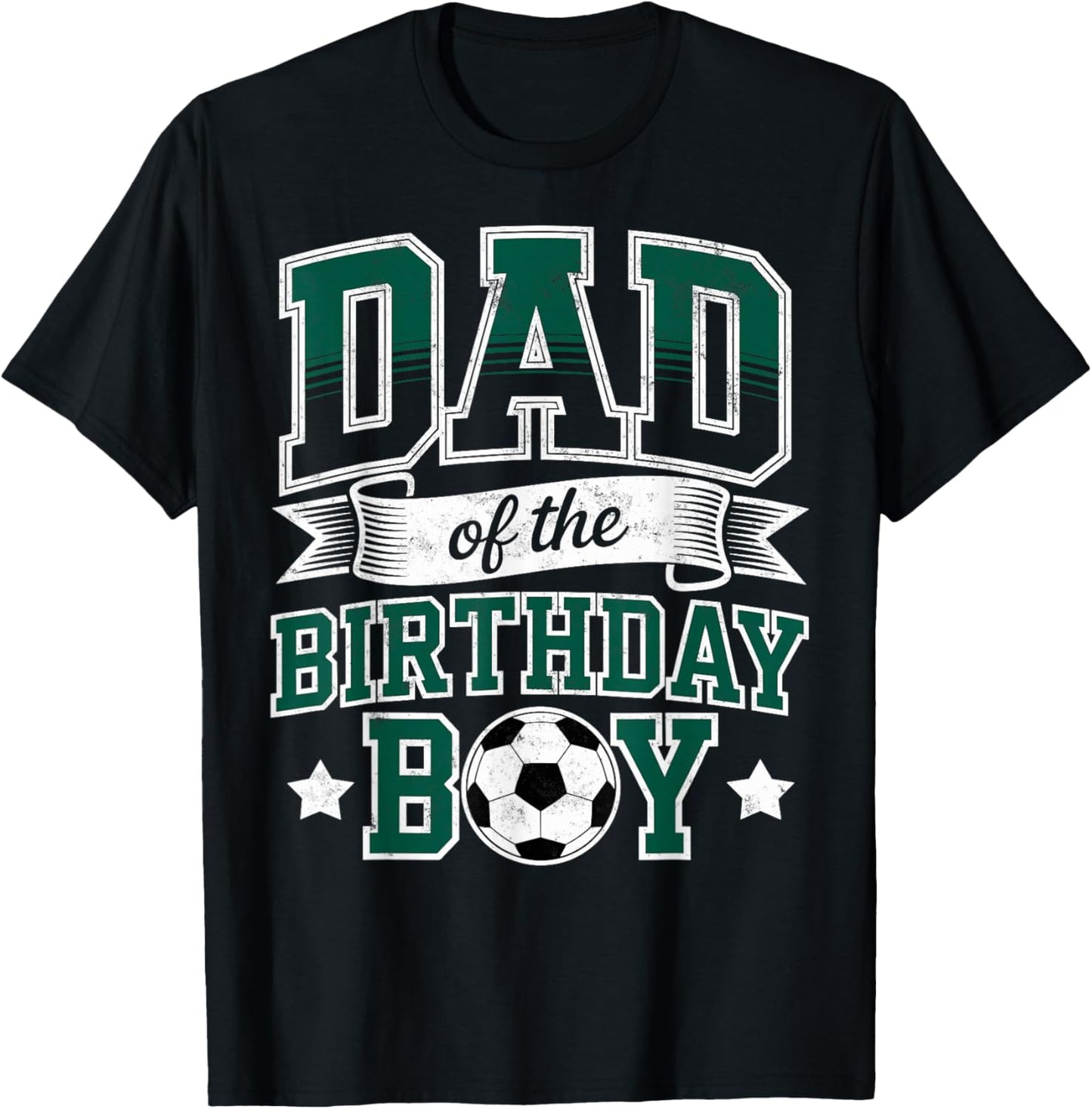 Dad of the Birthday Boy Soccer Goalie Bday Player Father Fan T-Shirt - T-Shirt | Black