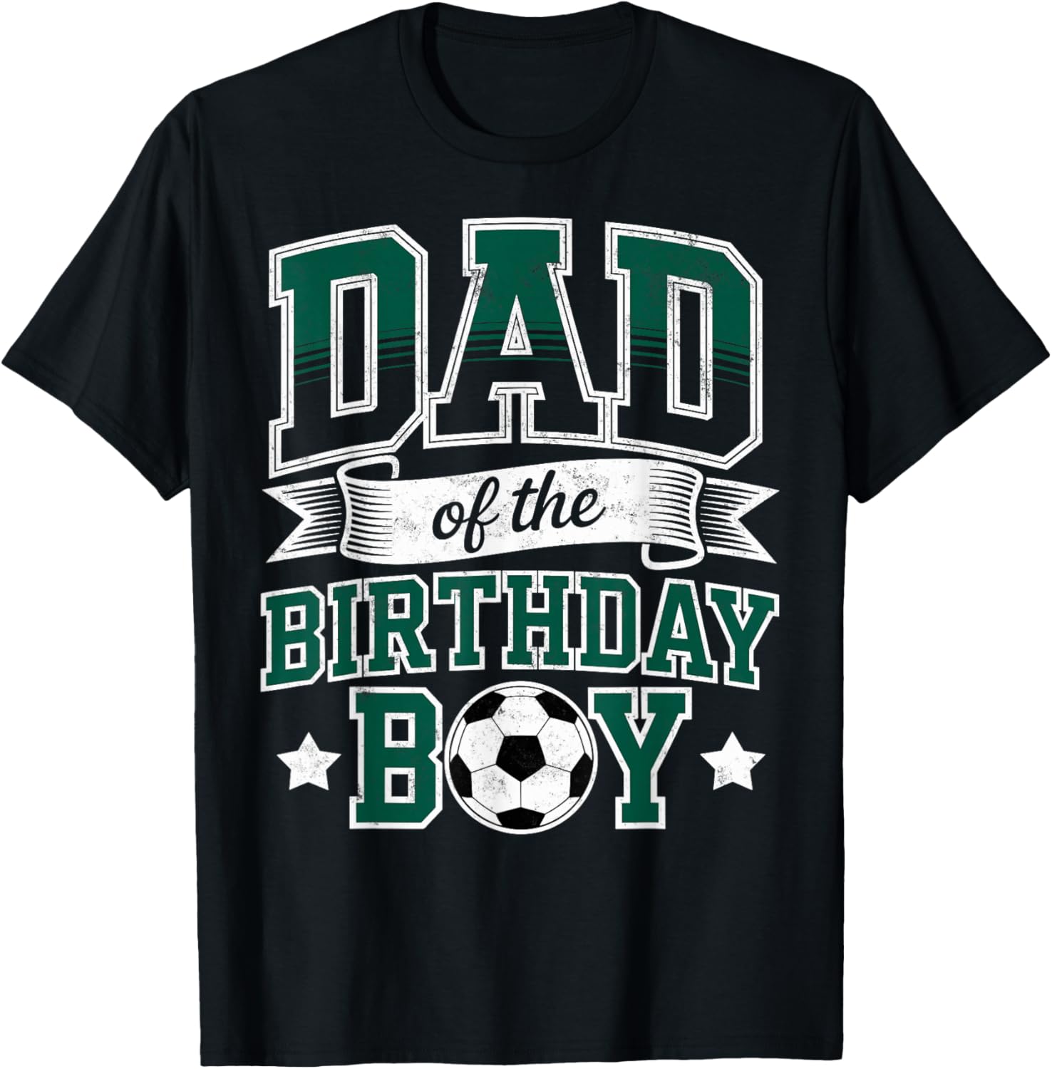 Dad of the Birthday Boy Soccer Goalie Bday Player Father Fan T-Shirt - T-Shirt | Black