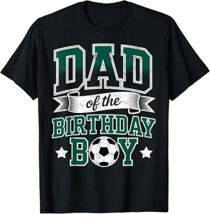 Dad of the Birthday Boy Soccer Goalie Bday Player Father Fan T-Shirt - T-Shirt | Black