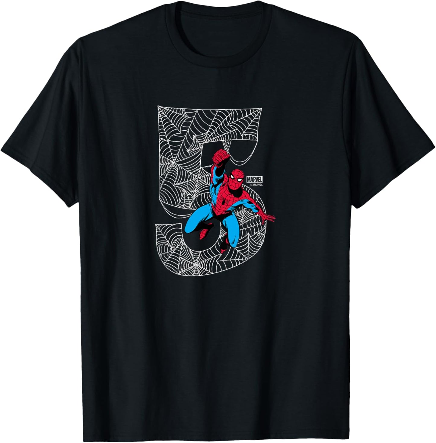 Kids Spider-Man - 5th Birthday T-Shirt - T-Shirt | Black