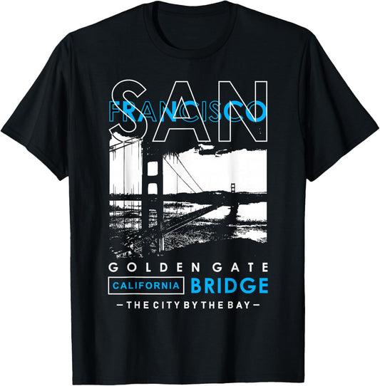 San Francisco Golden Gate Bridge California T-Shirt - T-Shirt | Black