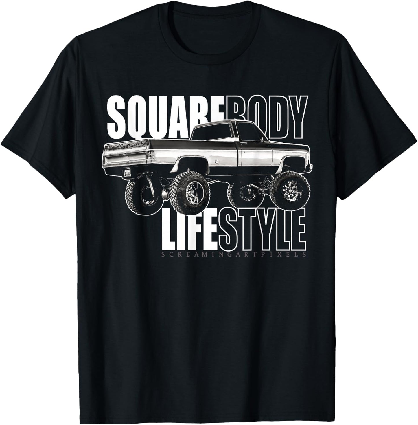 Square body Truck C10 / K10 Lifestyle,Squarebody Truck T-Shirt - T-Shirt | Black