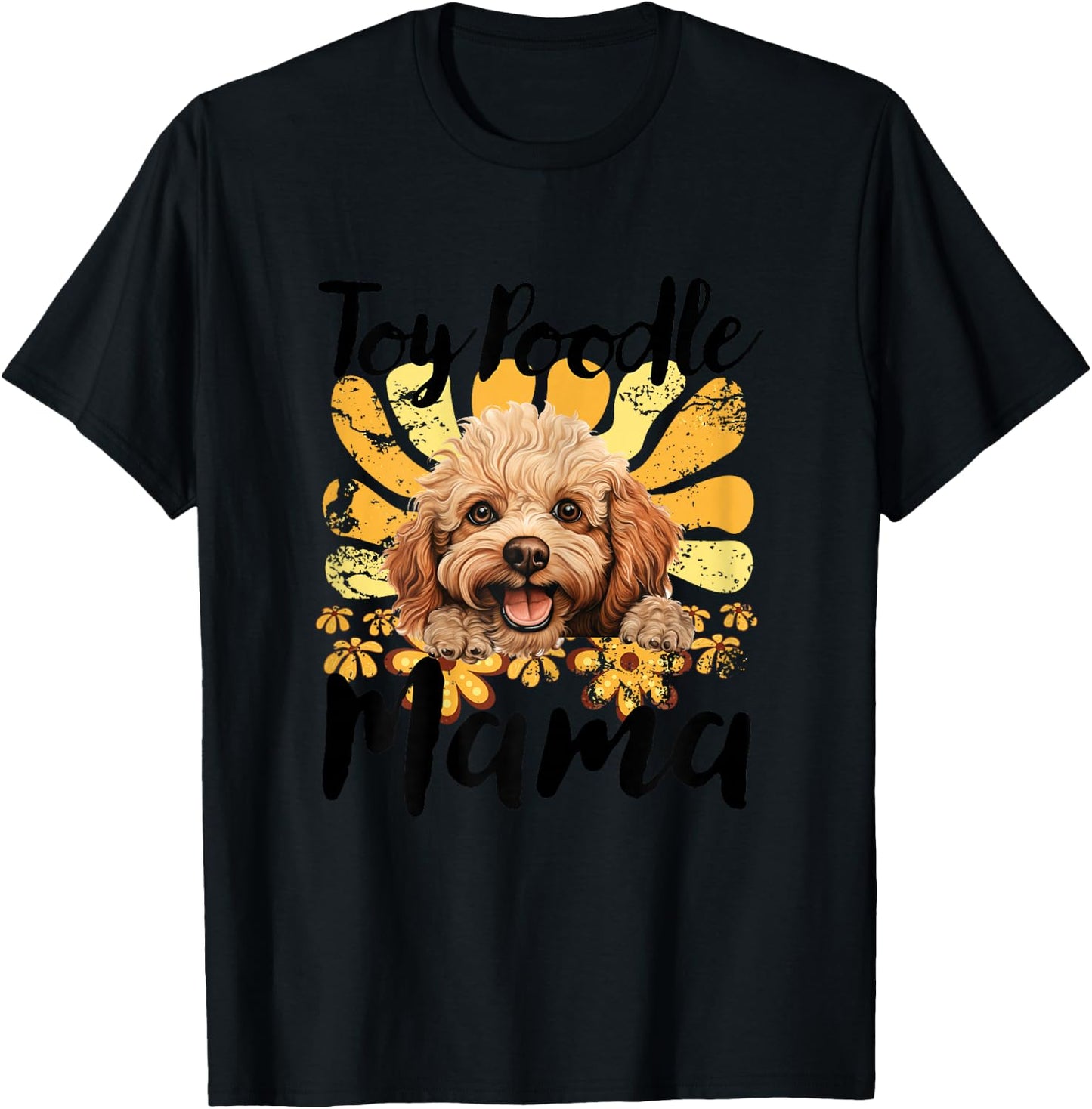 Toy Poodle Mama Mom Toy Poodle T-Shirt - T-Shirt | Black