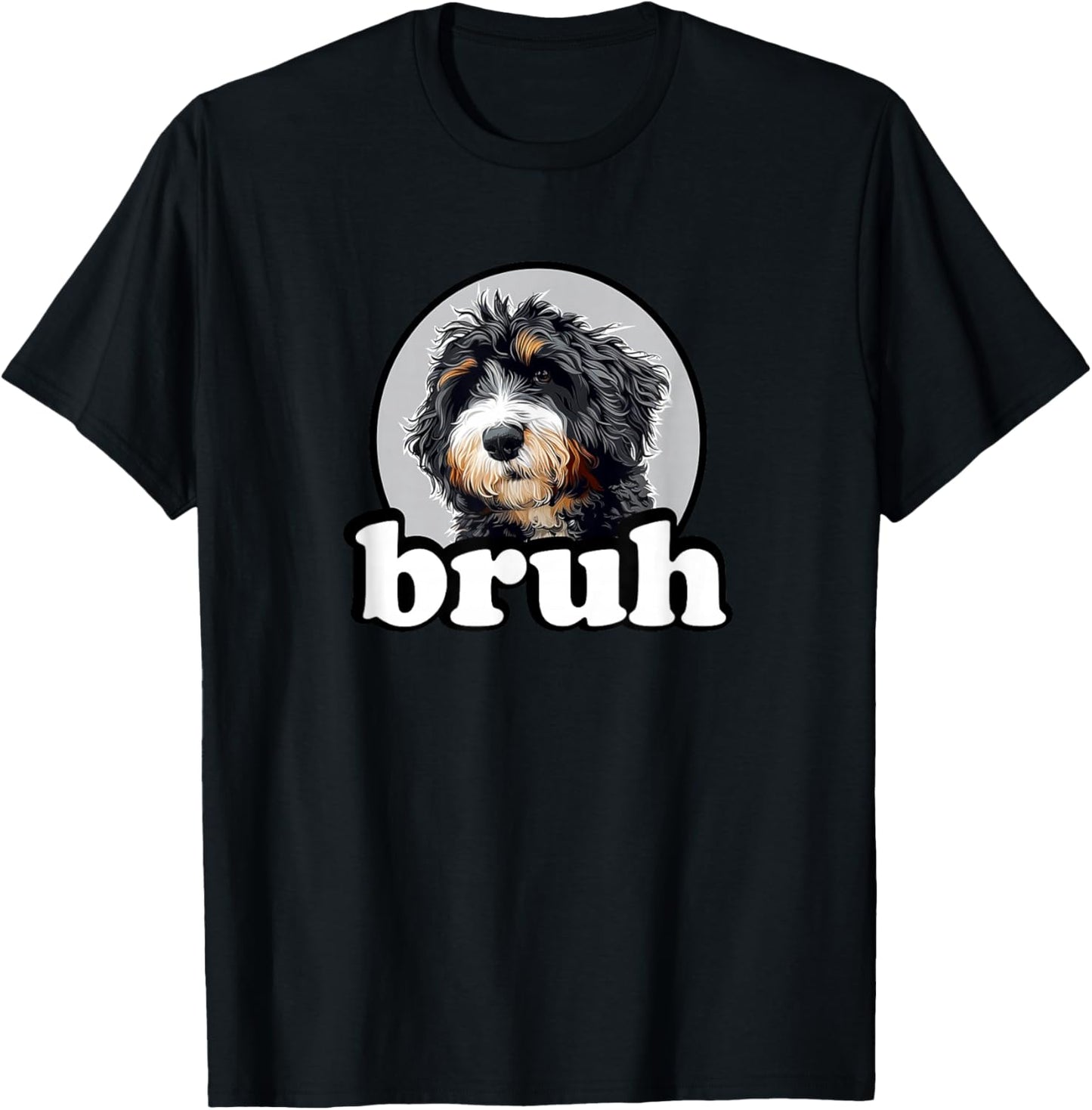 Cute Kids Bruh Bernedoodle Dog Lover T-Shirt - T-Shirt | Black