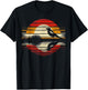Magpie Bird Sunset Retro Style Safari Vintage 70s T-Shirt - T-Shirt | Black