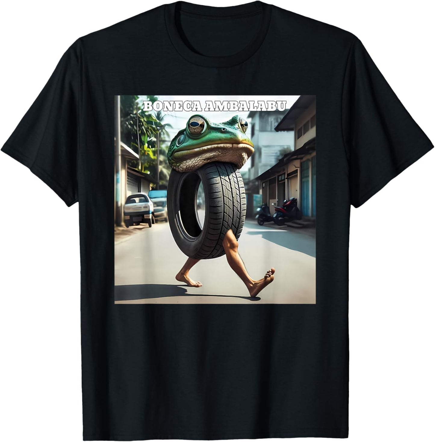 Boneca Ambalabu Frog Meme T-Shirt - T-Shirt | Black
