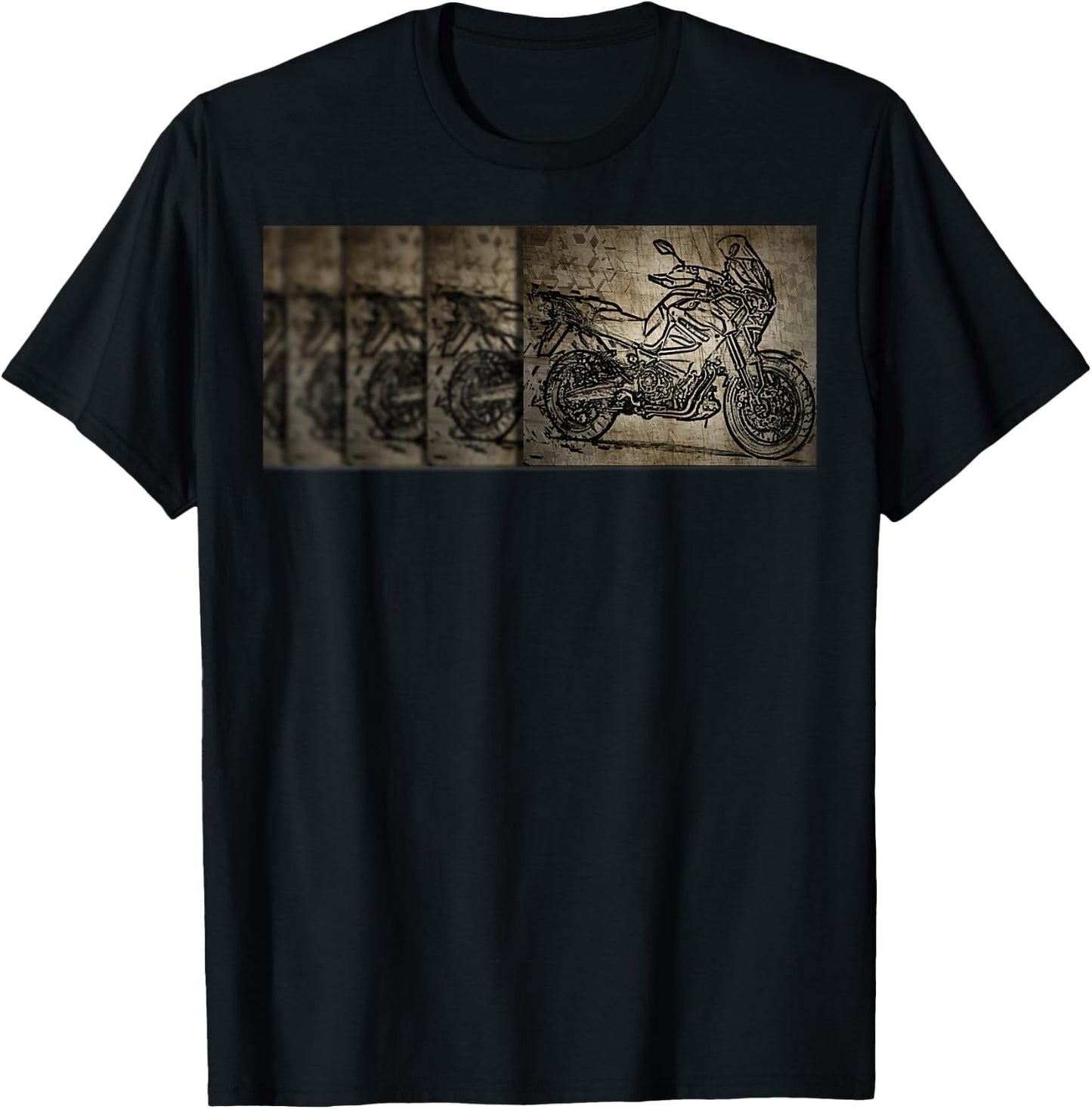 Super Tenere Adventure Vintage Bike Enduro Shirt Motorcycle T-Shirt - T-Shirt | Black