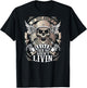 Biker If You Aren't Ridin' Aren't Livin' On Back Motorcycle T-Shirt - T-Shirt | Black