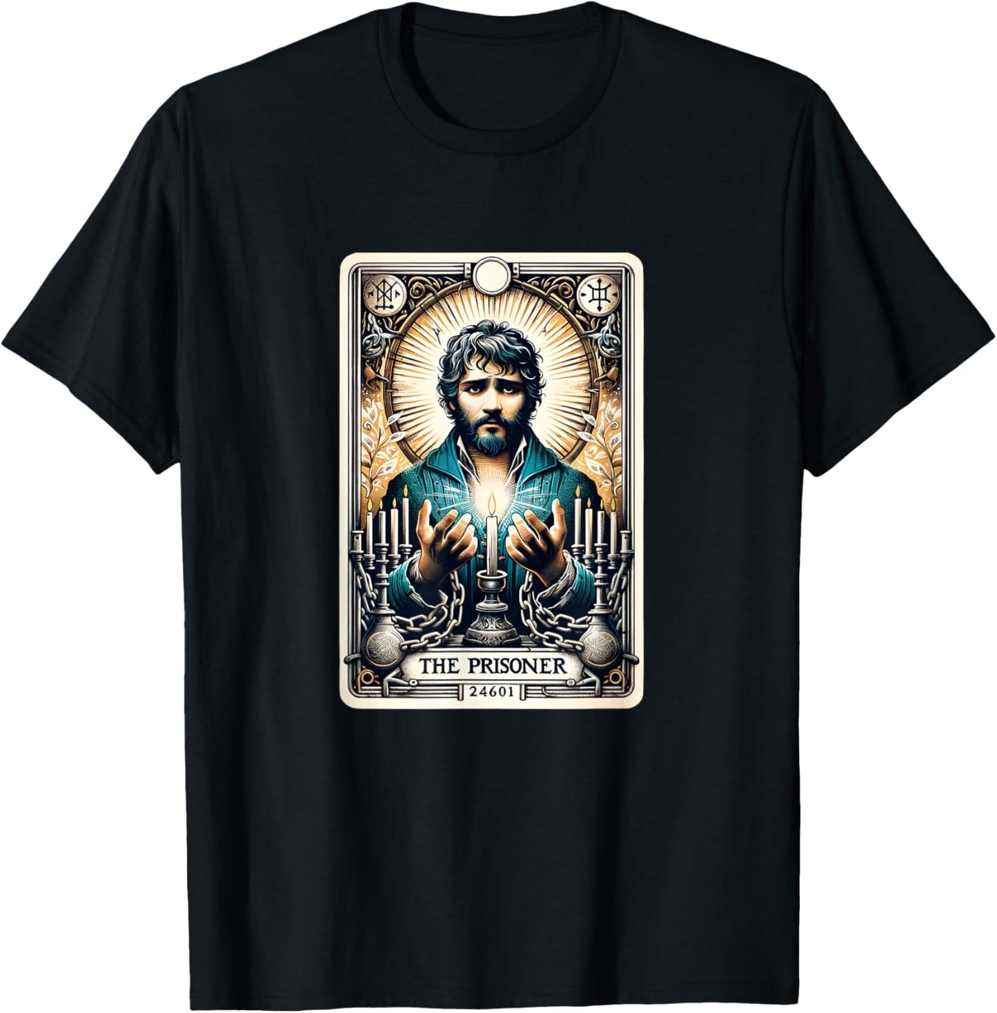 Les Mis The Prisoner Tarot Inspired T-Shirt - T-Shirt | Black