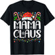 Mama Claus Christmas Santa Xmas Matching Family Christmas T-Shirt - T-Shirt | Black
