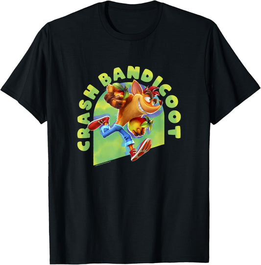 Crash Team Rumble Vintage Retro Crash Wumpa Fruit Poster T-Shirt - T-Shirt | Black