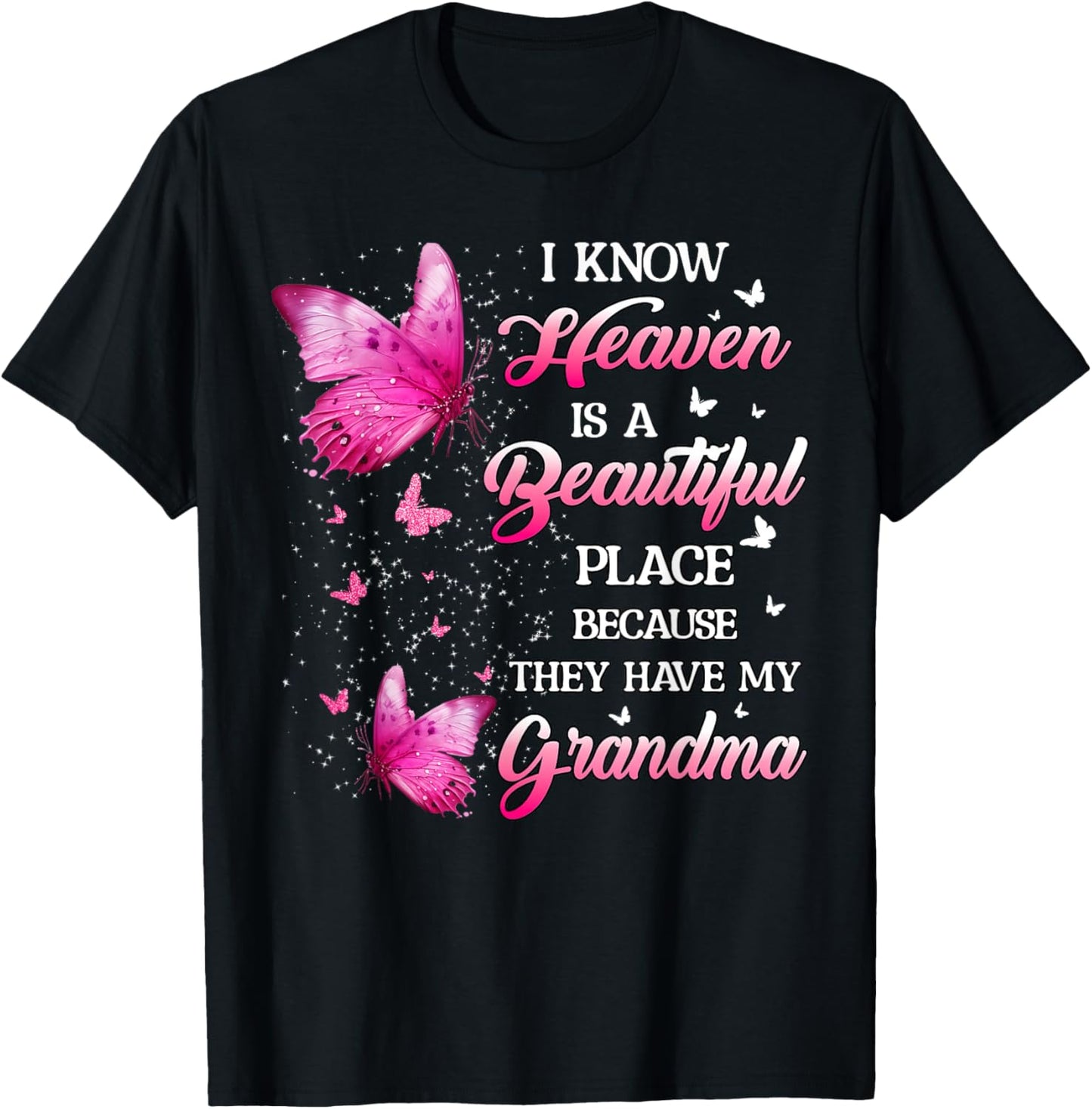 Grandma Is My Guardian Angel In Heaven Memorial Day Women T-Shirt - T-Shirt | Black