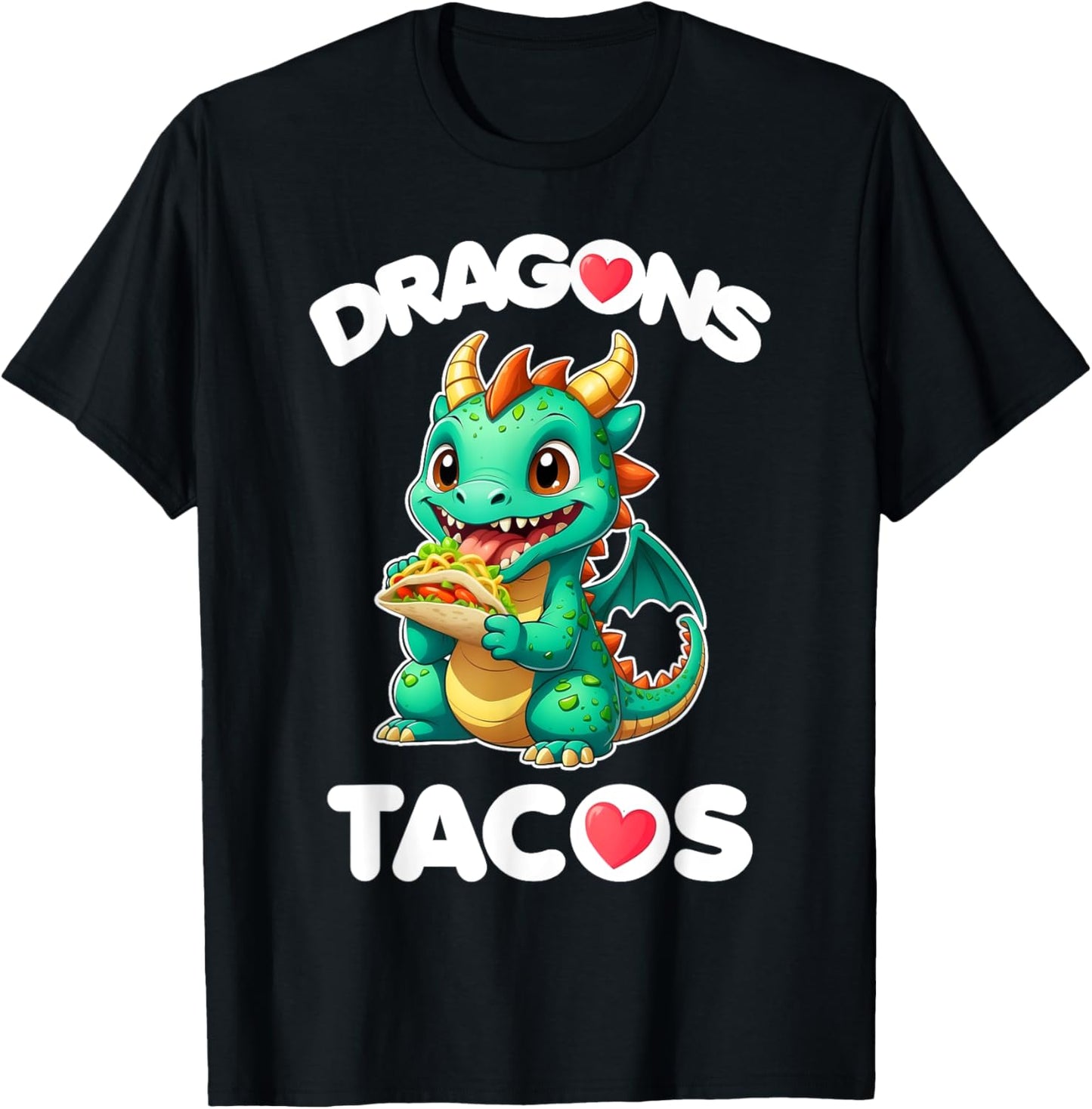 Dragons Love Tacos Cute Cinco De Mayo Mexican Food Kids Boys T-Shirt - T-Shirt | Black