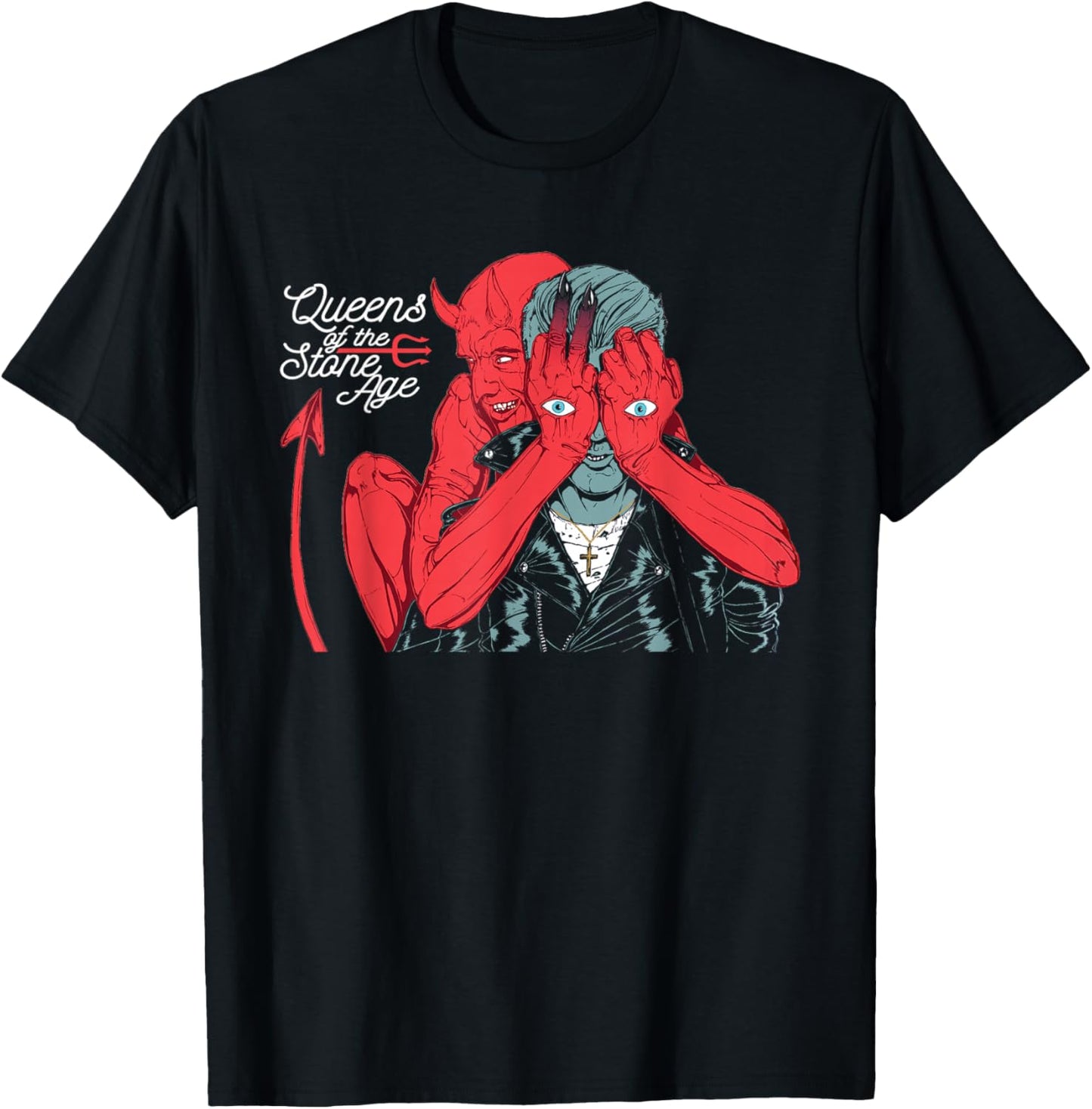 Official Queens of The Stone Age Devil T-Shirt - T-Shirt | Black
