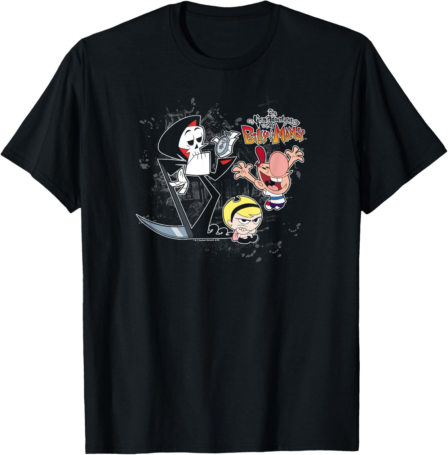 The Grim Adventures of Billy & Mandy Splatter Cast T-Shirt - T-Shirt | Black