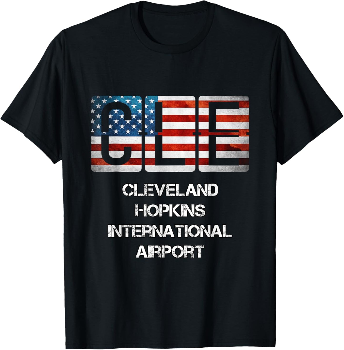 Cleveland Hopkins Airport CLE Aviation Present T-Shirt - T-Shirt | Black