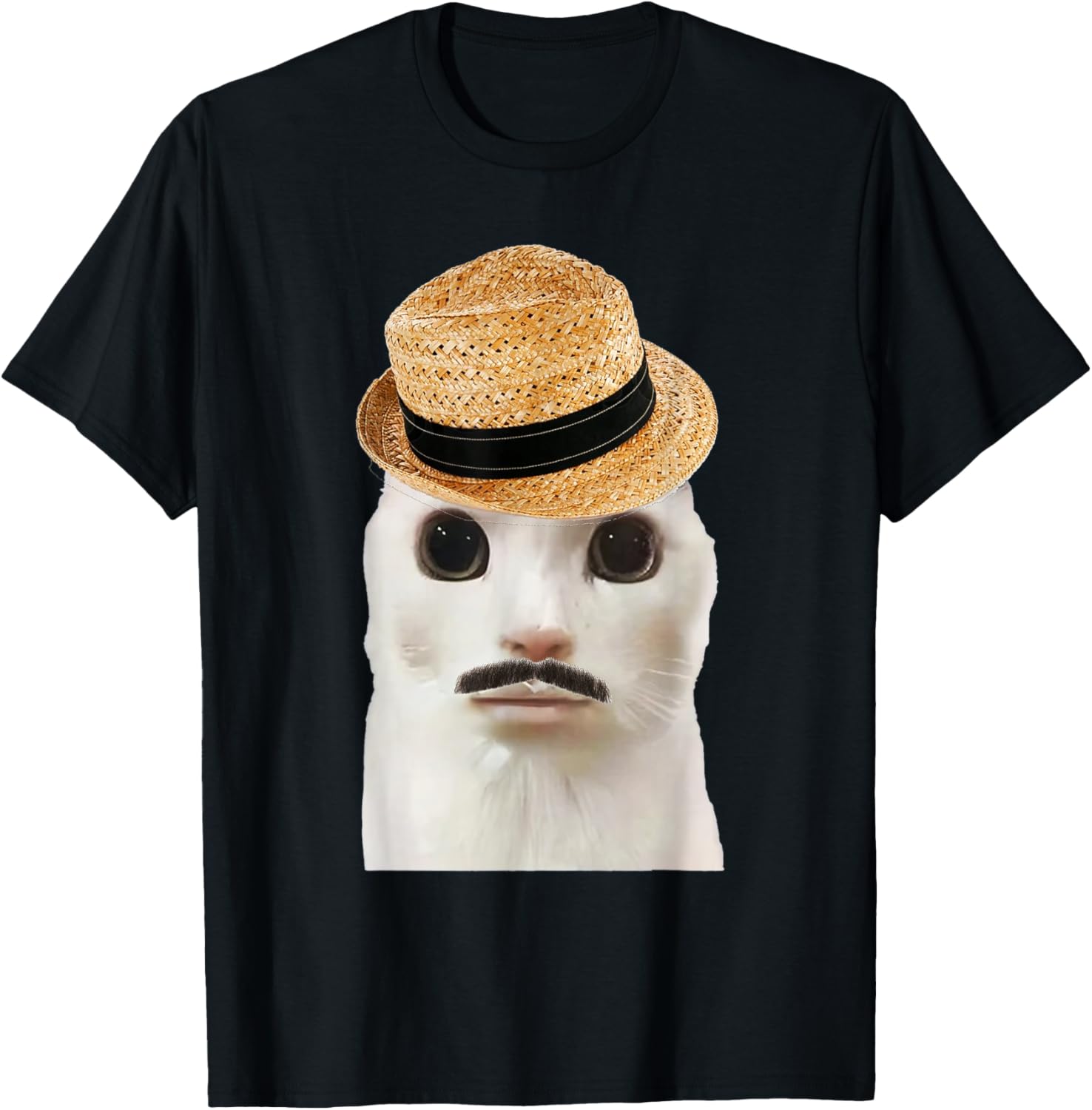 Goofy Ahh Cat Meme Dank Cursed Weirdcore Cringey Banana Cat , Black, S T-Shirt - T-Shirt | Black