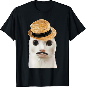 Goofy Ahh Cat Meme Dank Cursed Weirdcore Cringey Banana Cat , Black, S T-Shirt - T-Shirt | Black