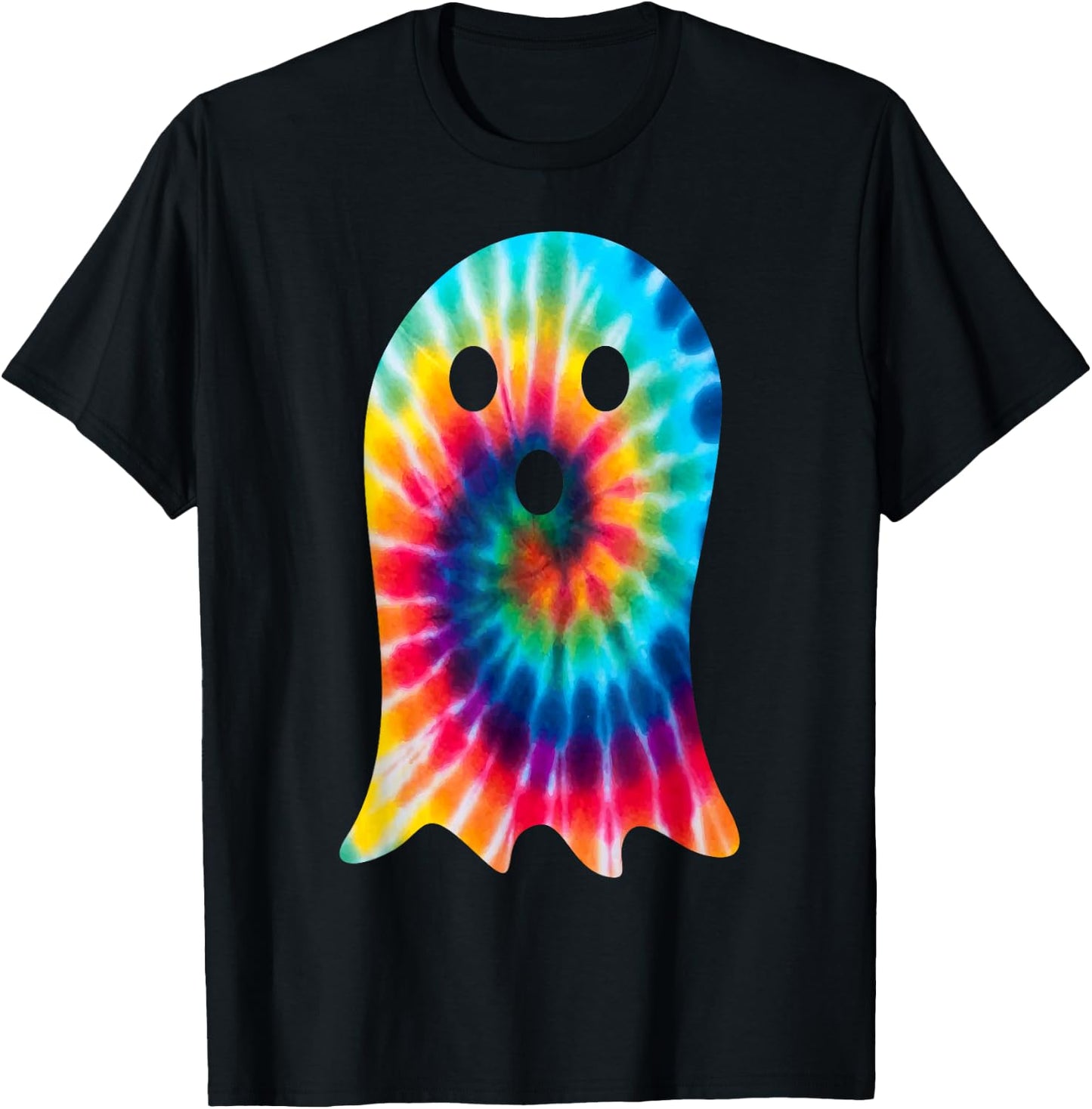 Funny Group Matching Tie Dye Ghost Costume Halloween Party T-Shirt - T-Shirt | Black