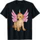 Cute Unicorn Pegasus Unipeg Puppy T-Shirt - T-Shirt | Black