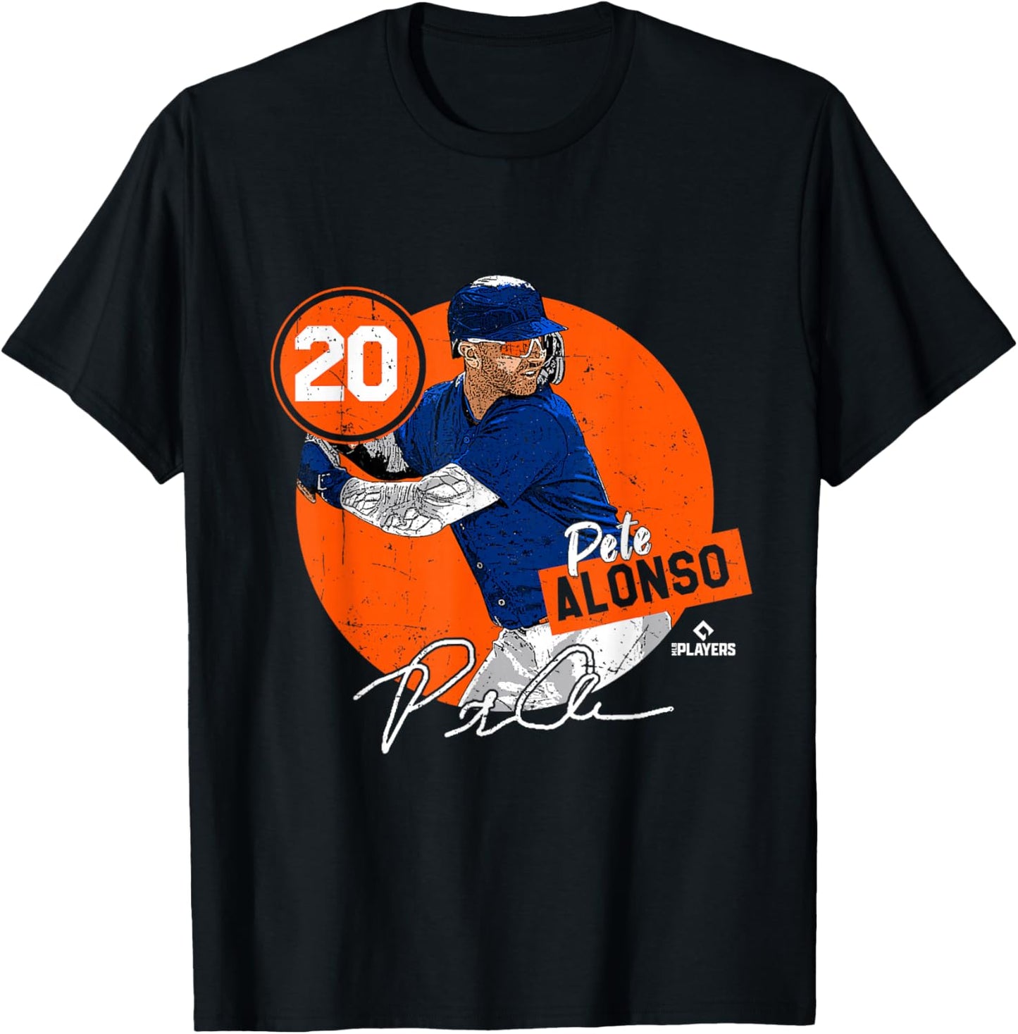 Pete Alonso | New York Baseball MLB Player | MLBPALO3002-S T-Shirt - T-Shirt | Black