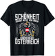Lustiges Schönheit Kommt Aus Österreich Spruch T-Shirt - T-Shirt | Black