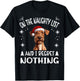 Cute Irish Terrier Dog Christmas On The Naughty List and I T-Shirt - T-Shirt | Black