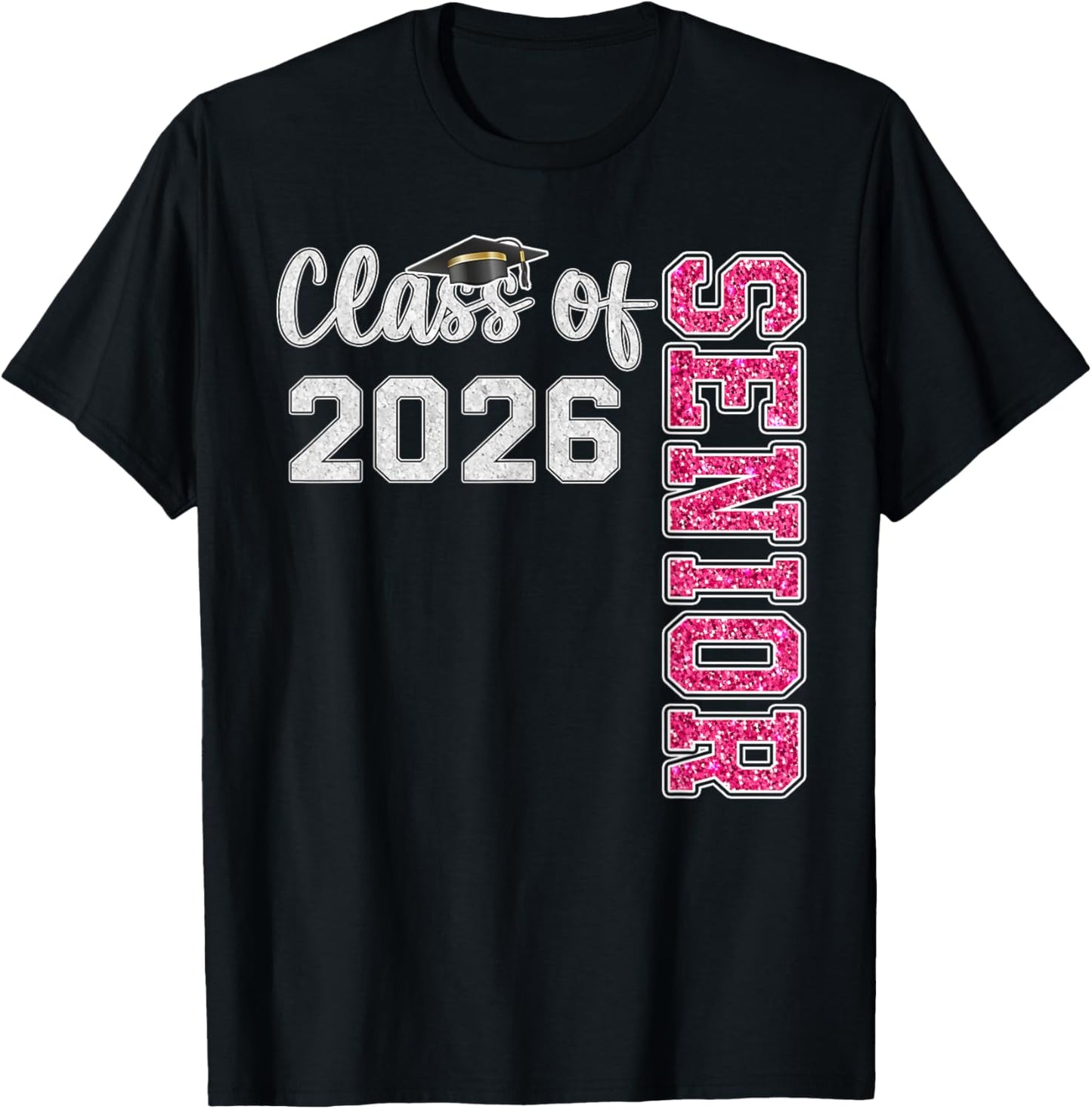 Girls Senior Class of 2026 Graduation 2026 T-Shirt - T-Shirt | Black