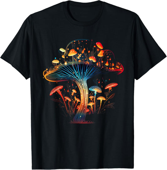 Mushroom Cute Cottagecore Mushroom Aesthetic hippie T-Shirt - T-Shirt | Black