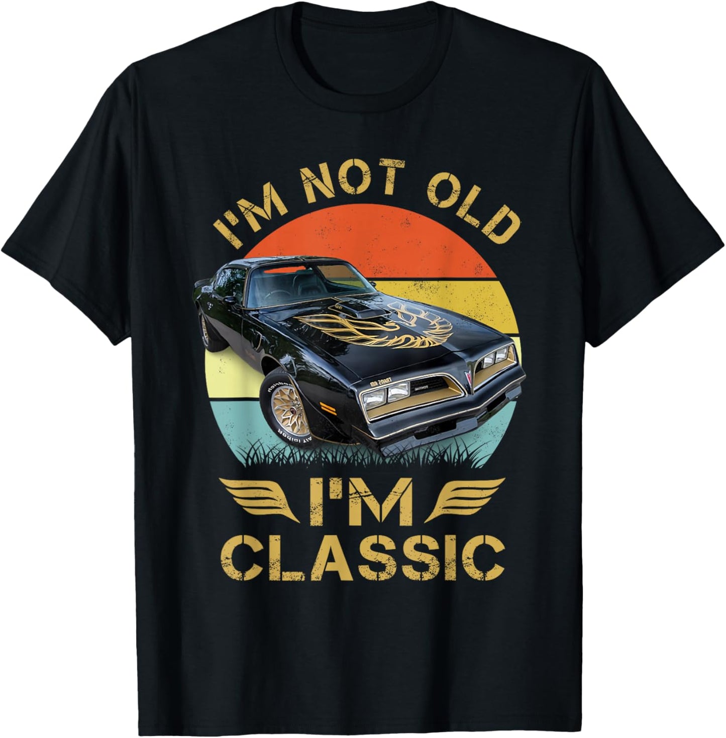 1977 77 trans am vintage black car MUSCLE CARS 70s CLASSIC T-Shirt - T-Shirt | Black
