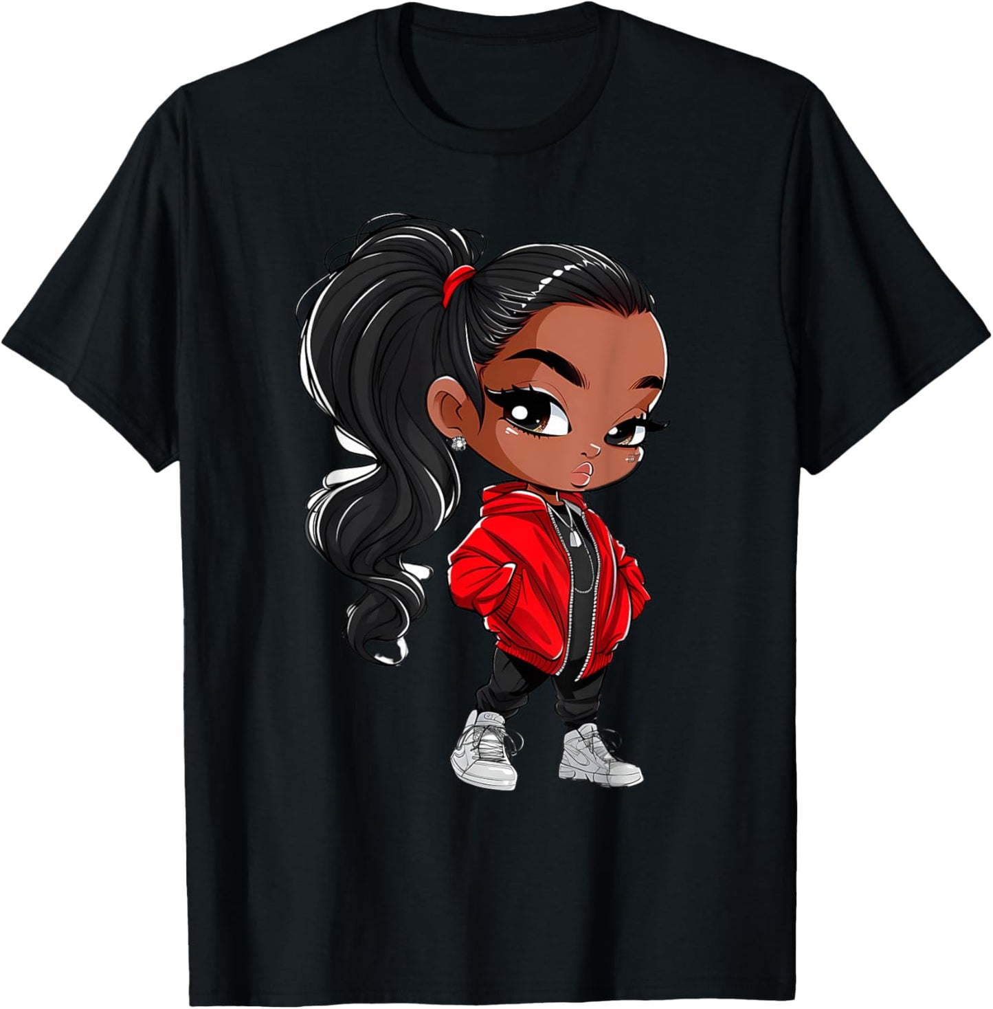 Black Queen Melanin Sistas Women Curly Afro American T-Shirt - T-Shirt | Black