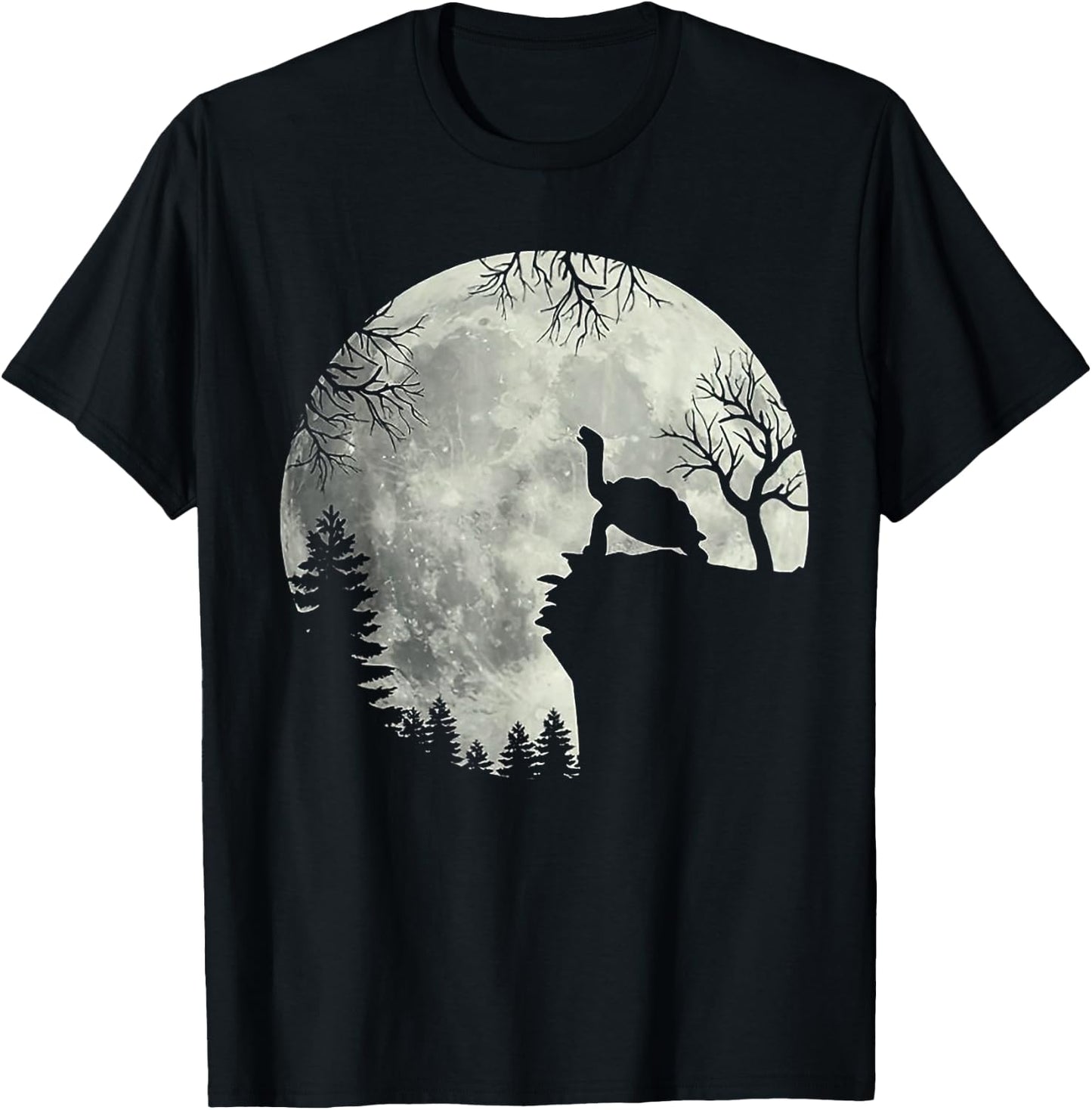 Turtle With Moon T-Shirt - T-Shirt | Black