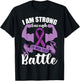 I Am Strong Enough To Win This Battle | Epilepsy Warrior T-Shirt - T-Shirt | Black