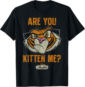 Disney Aladdin Rajah are You Kitten Me? Faded Portrait T-Shirt - T-Shirt | Black