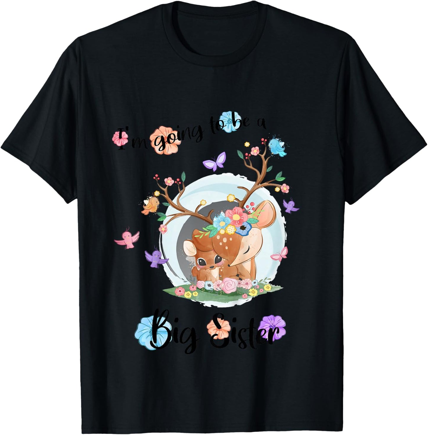 I'm going to be a big sister 2026 Baby Announcing Pregnancy T-Shirt - T-Shirt | Black