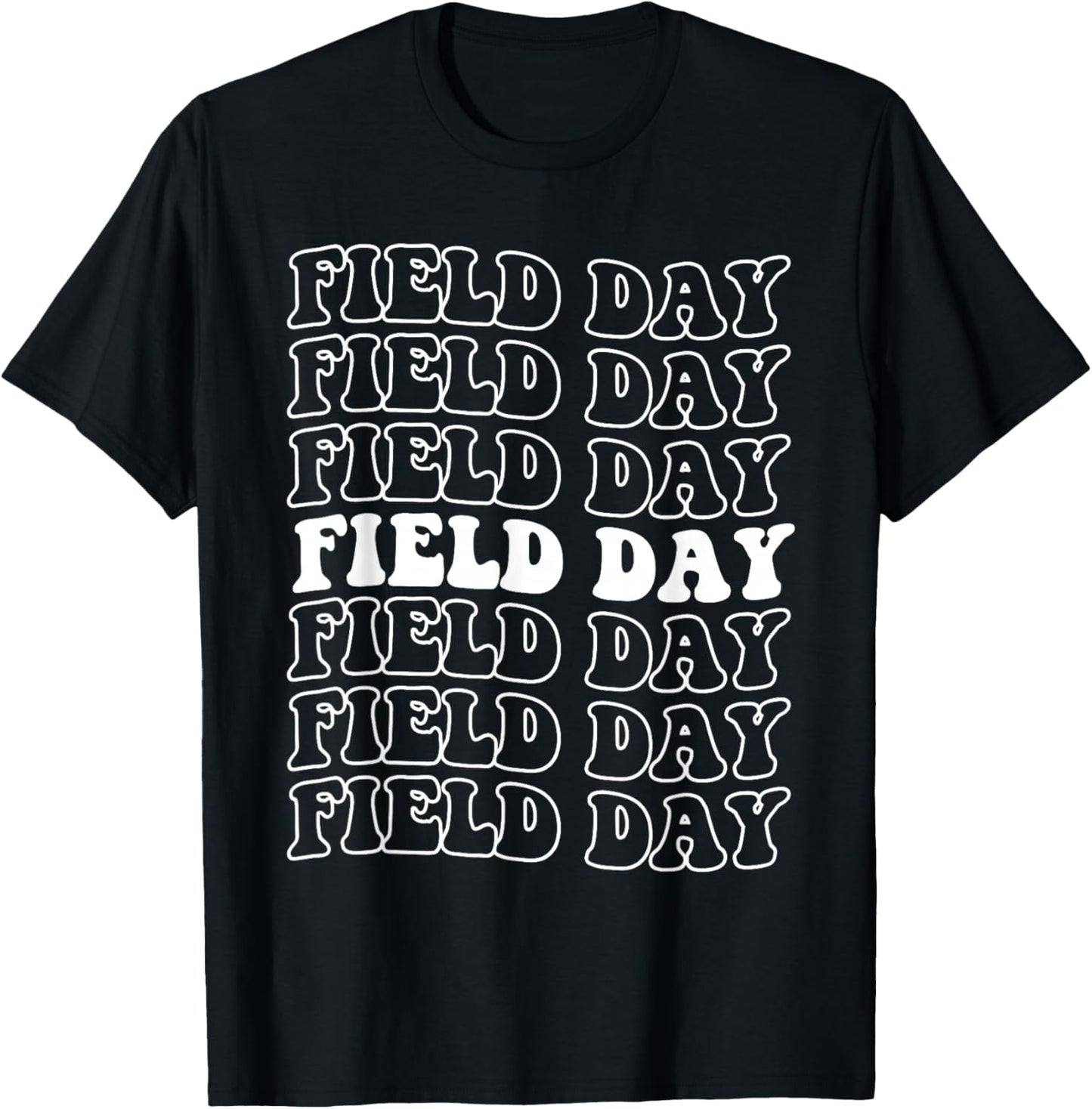 Groovy Field Day School Event Games Teacher Kids Boys Girls T-Shirt - T-Shirt | Black