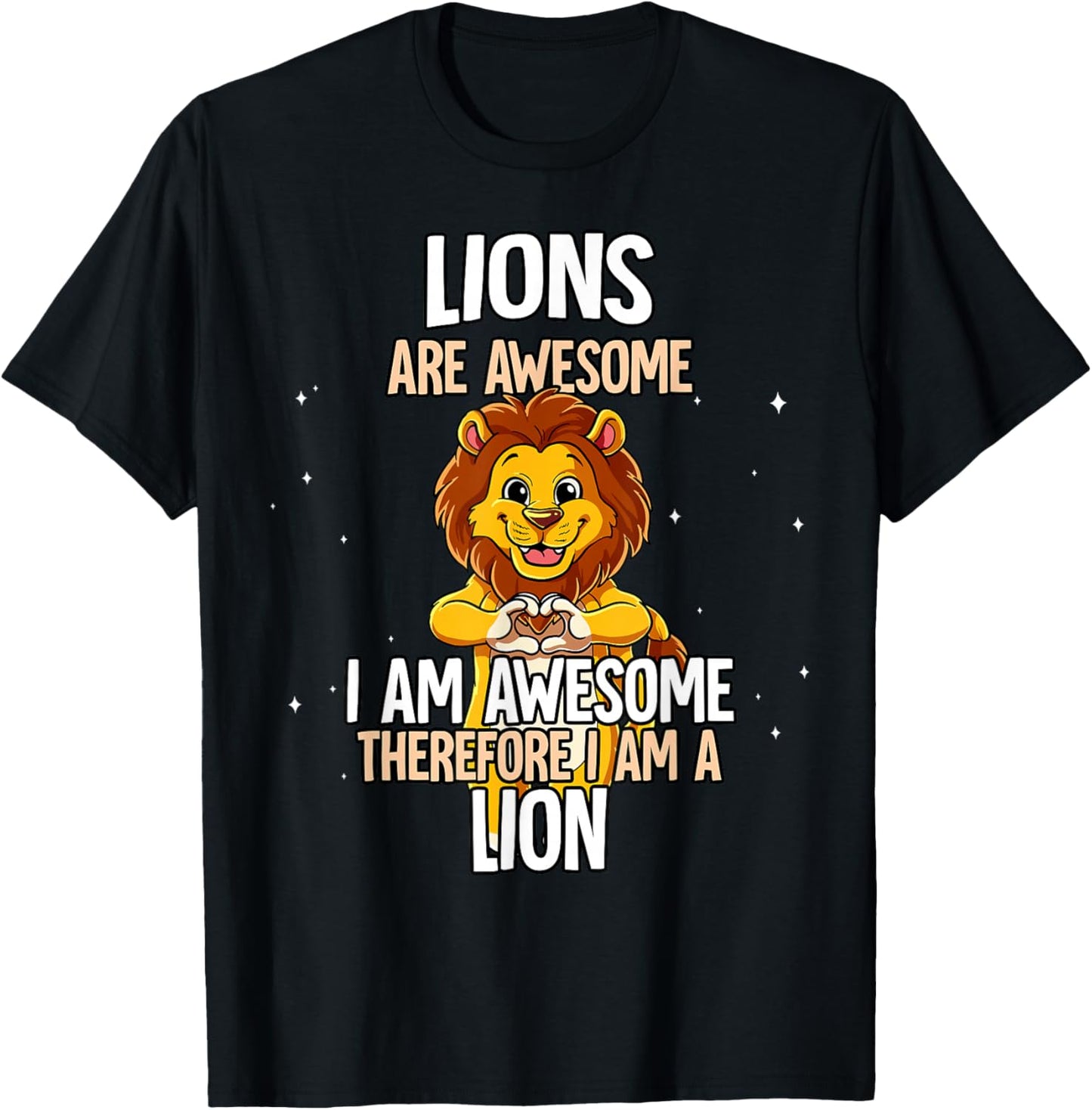 Lions are Awesome Lion T-Shirt - T-Shirt | Black