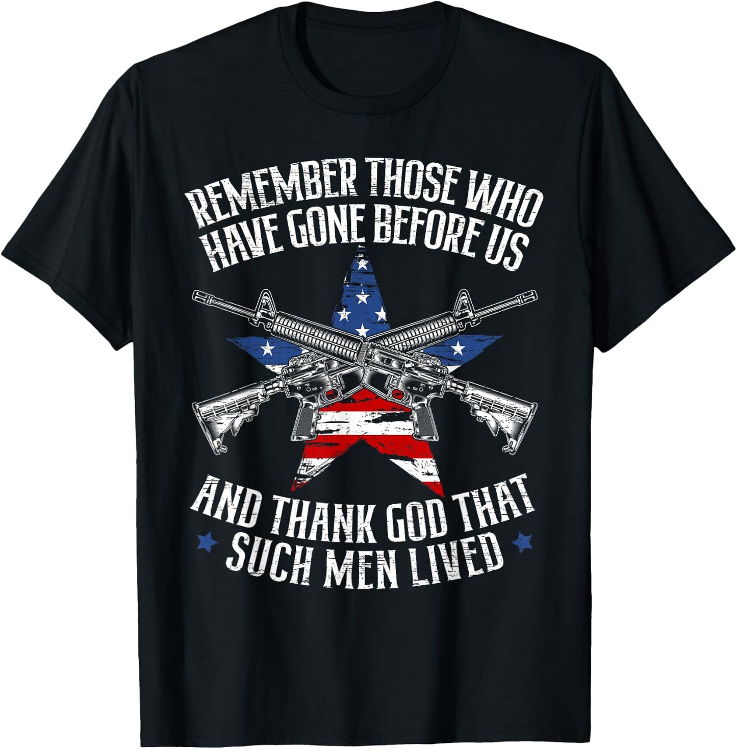 Remember The Fallen Soldiers USA Flag American Memorial Day T-Shirt - T-Shirt | Black