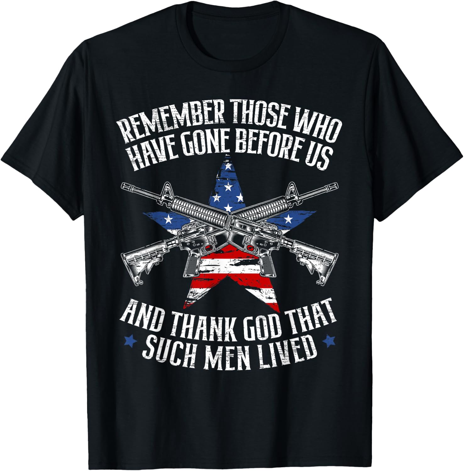 Remember The Fallen Soldiers USA Flag American Memorial Day T-Shirt - T-Shirt | Black