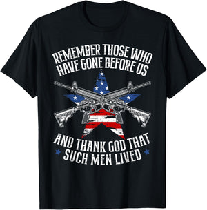 Remember The Fallen Soldiers USA Flag American Memorial Day T-Shirt - T-Shirt | Black