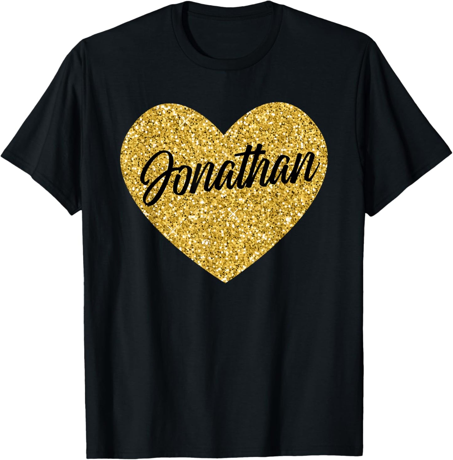 I Love Jonathan Cute Jonathan Heart Women Boys Girls T-Shirt - T-Shirt | Black