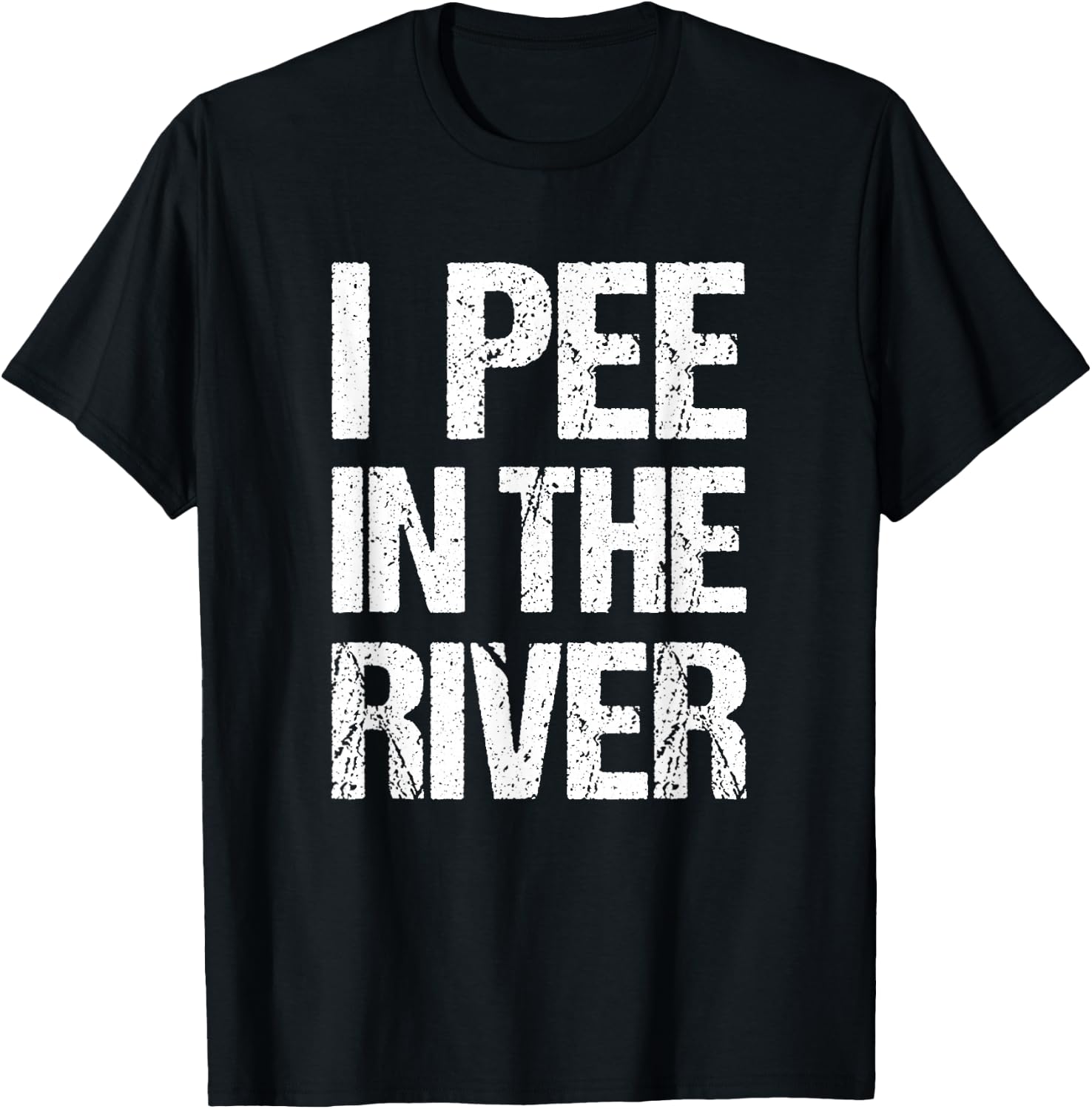 I Pee In The River Funny Summer Tubing Floating T-Shirt - T-Shirt | Black