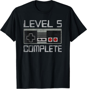Level 5 Complete 5 Year 5th Wedding Anniversary Her T-Shirt - T-Shirt | Black