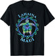 Lahaina Maui Hawaii Vacation Colorful Turtle T-Shirt - T-Shirt | Black
