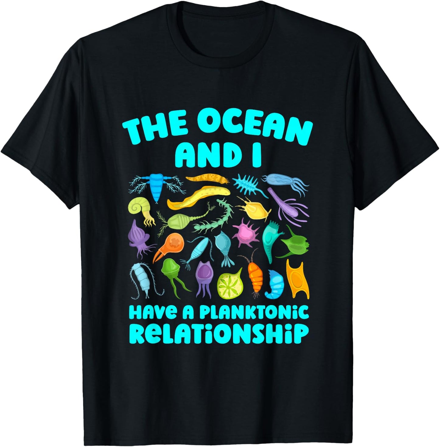 Marine Biologist Plankton Ocean Oceanologist Marine Biology T-Shirt - T-Shirt | Black